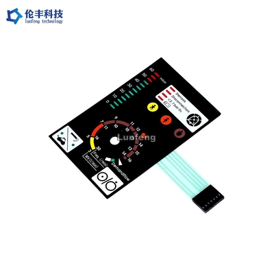 Bom preço. Teclado de membrana de LED de janela LCD, interruptor de membrana de LED de circuito prateado on-line
