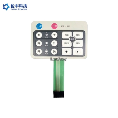 Interruptor de membrana LED de design personalizado, teclas em relevo Teclado de membrana LED