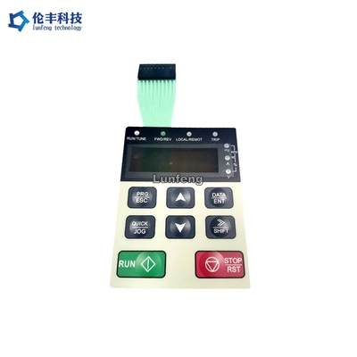 Bom preço. Interruptor de membrana de LED tátil de janela de LCD preto aparência fosca on-line