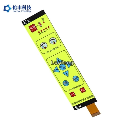 Bom preço. Voltagem de funcionamento eléctrica ≤ 50VDC Comutador de membrana de luz de fundo com material PET mate F150 on-line