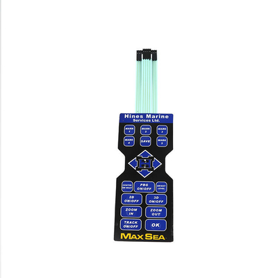 Bom preço. DC 12V Switch de membrana plana com design personalizado e resistência de contato de 100mΩ on-line