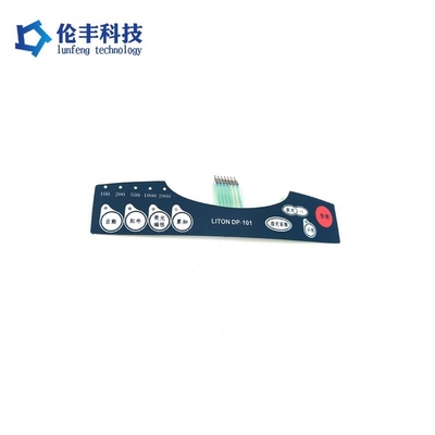 Bom preço. Sobreposição de interruptor de membrana de material ABS com adesivo 3M, espessura de 0,125 mm a 0,8 mm e design personalizado on-line