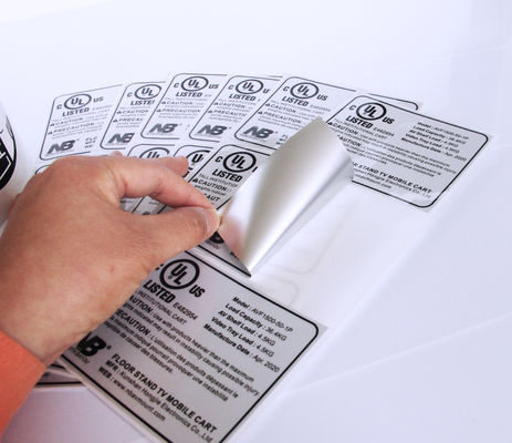 Bom preço. Impressão personalizada resistente a UV resistente à água Etiqueta de adesivos prateados para códigos de barras on-line